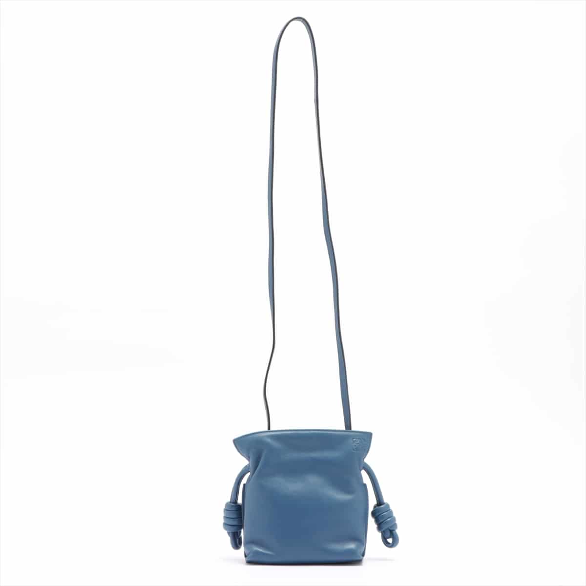 Loewe Flamenco Leather Shoulder bag Blue