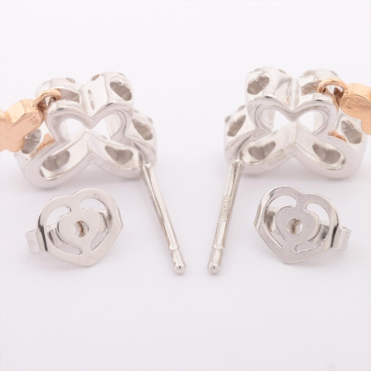 Ponte Vecchio Butterfly diamond Piercing jewelry K18(YG)×K18WG 2.4g 0.10 0.10