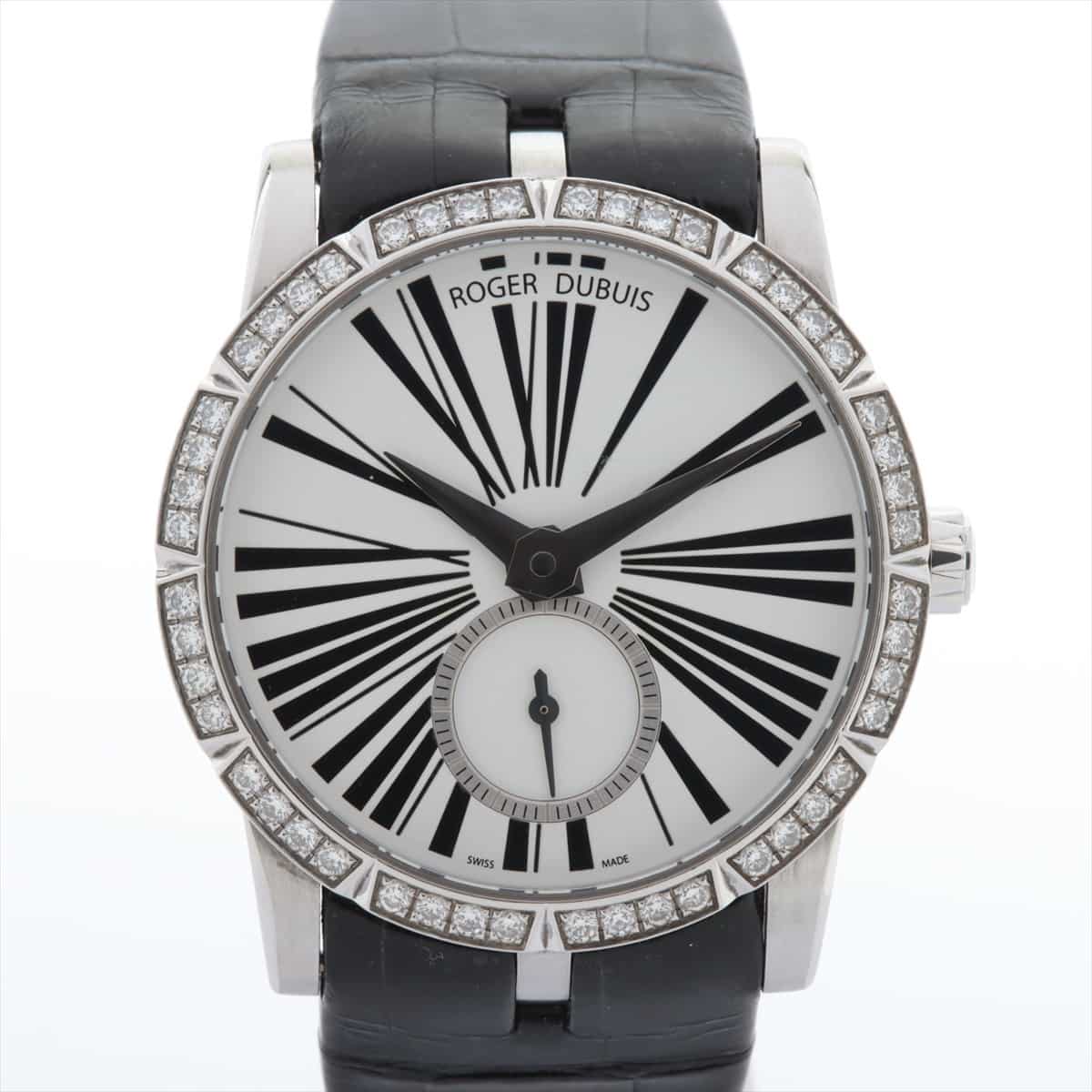 Roger Dubuis Excalibur DBEX0287 SS & leather AT White-Face