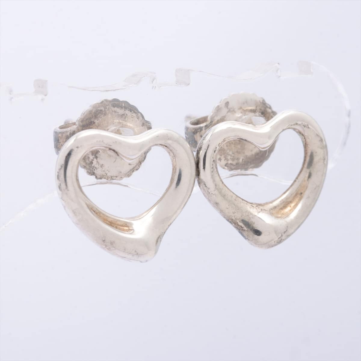 Tiffany Open Heart Piercing jewelry 925 1.7g Silver