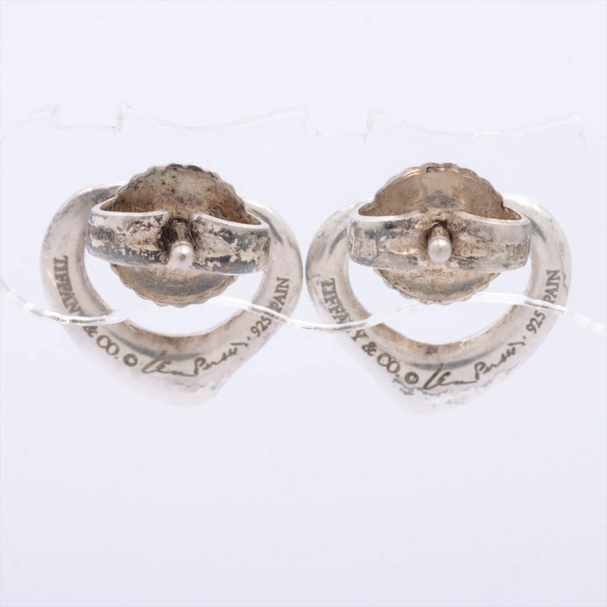 Tiffany Open Heart Piercing jewelry 925 1.7g Silver