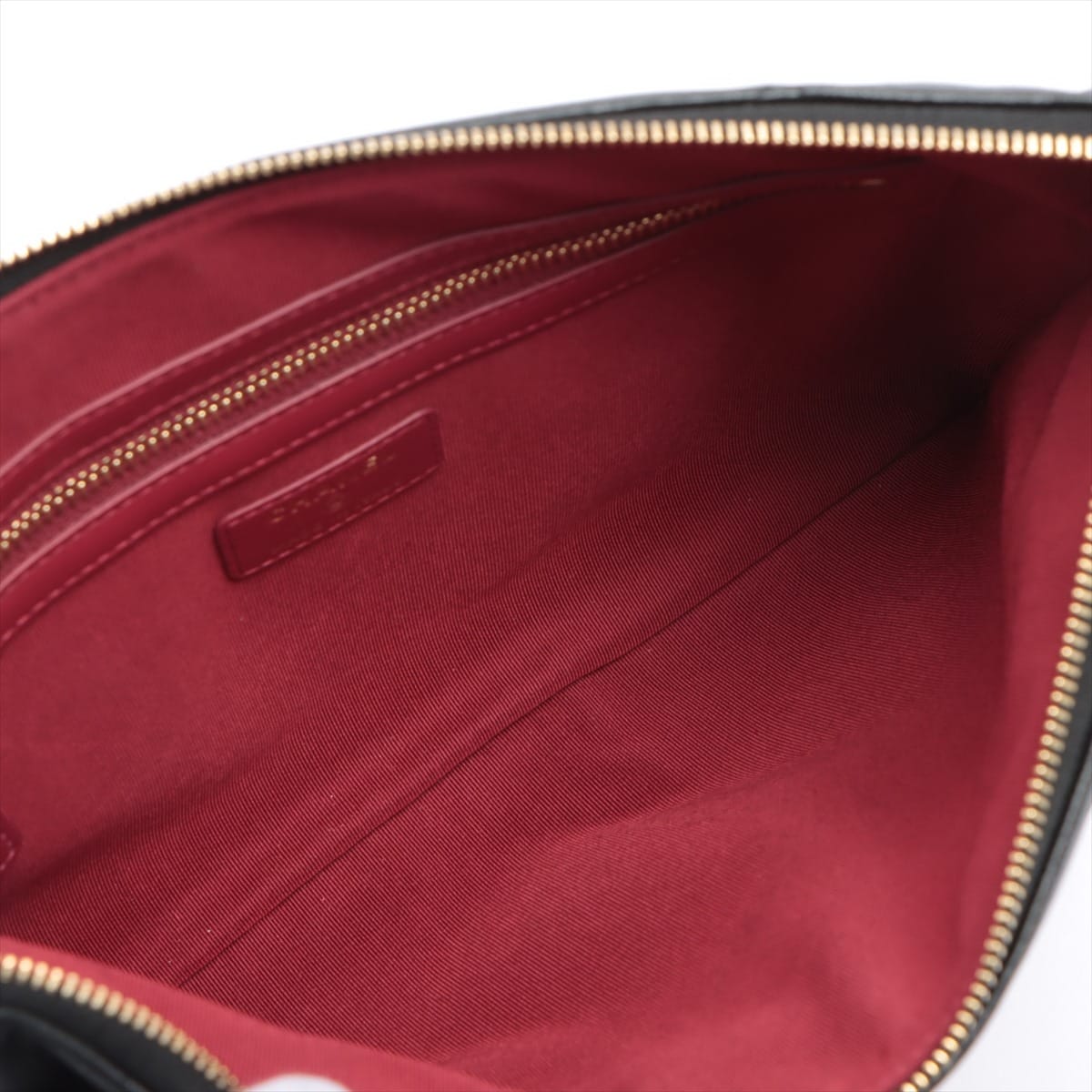 Chanel Matelasse Lambskin Clutch bag Dixneuf Black Gold Metal fittings 30