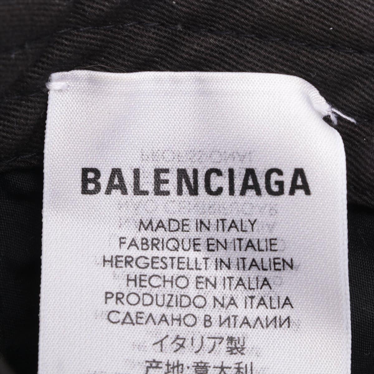 Balenciaga Logo Cap Cotton Black × White