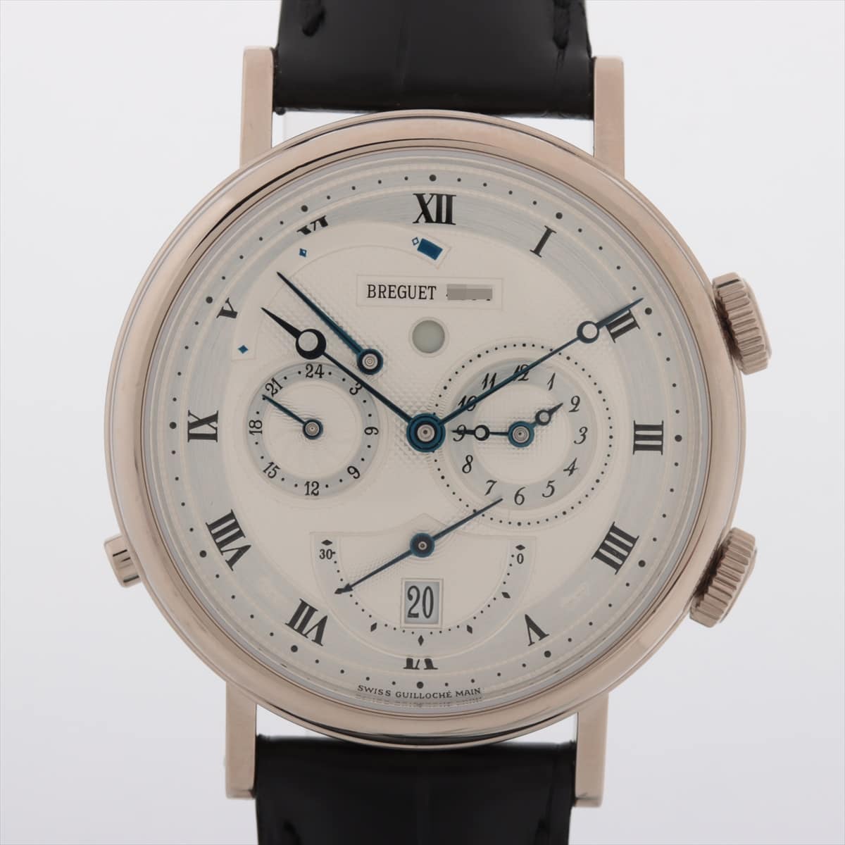 Breguet Grand Complication GMT Alarm 5707BB/12/9V6 WG & leather AT Silver-Face