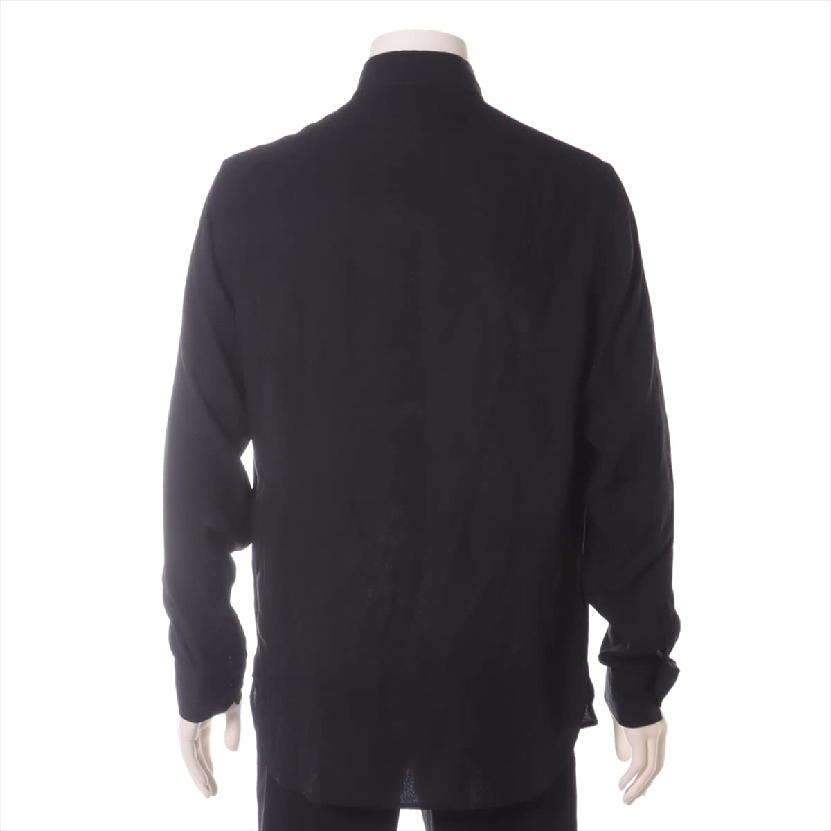 Saint Laurent Paris 19AW Silk Shirt 38 Men's Black  564172
