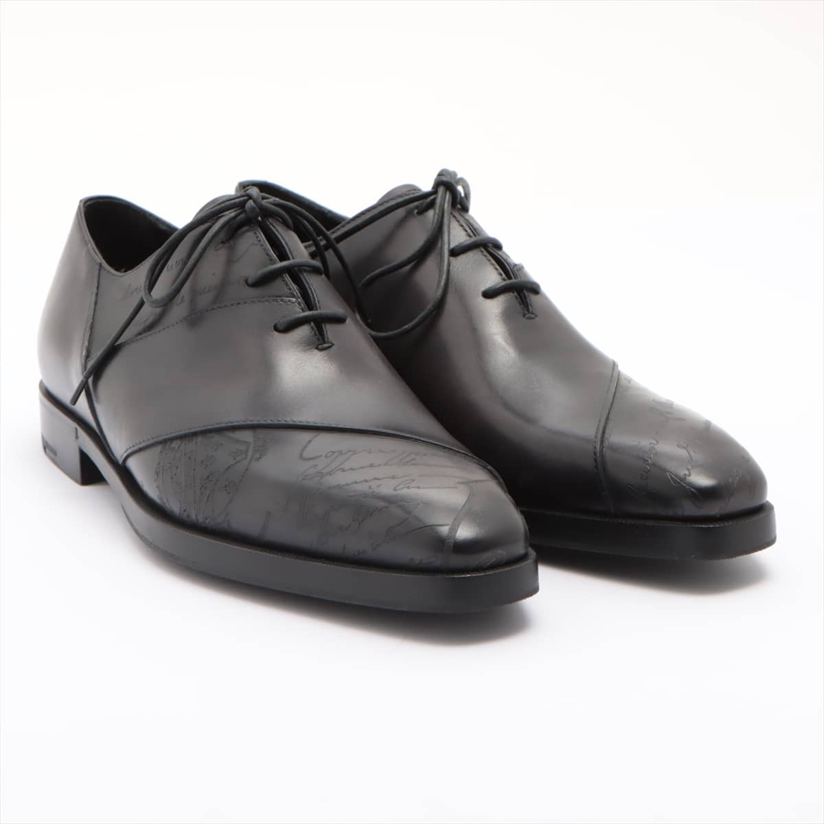 Berluti Leather Leather shoes 6 1/2 Men's Black Comes with genuine shoe keeper 5210 Patchwork Demjour