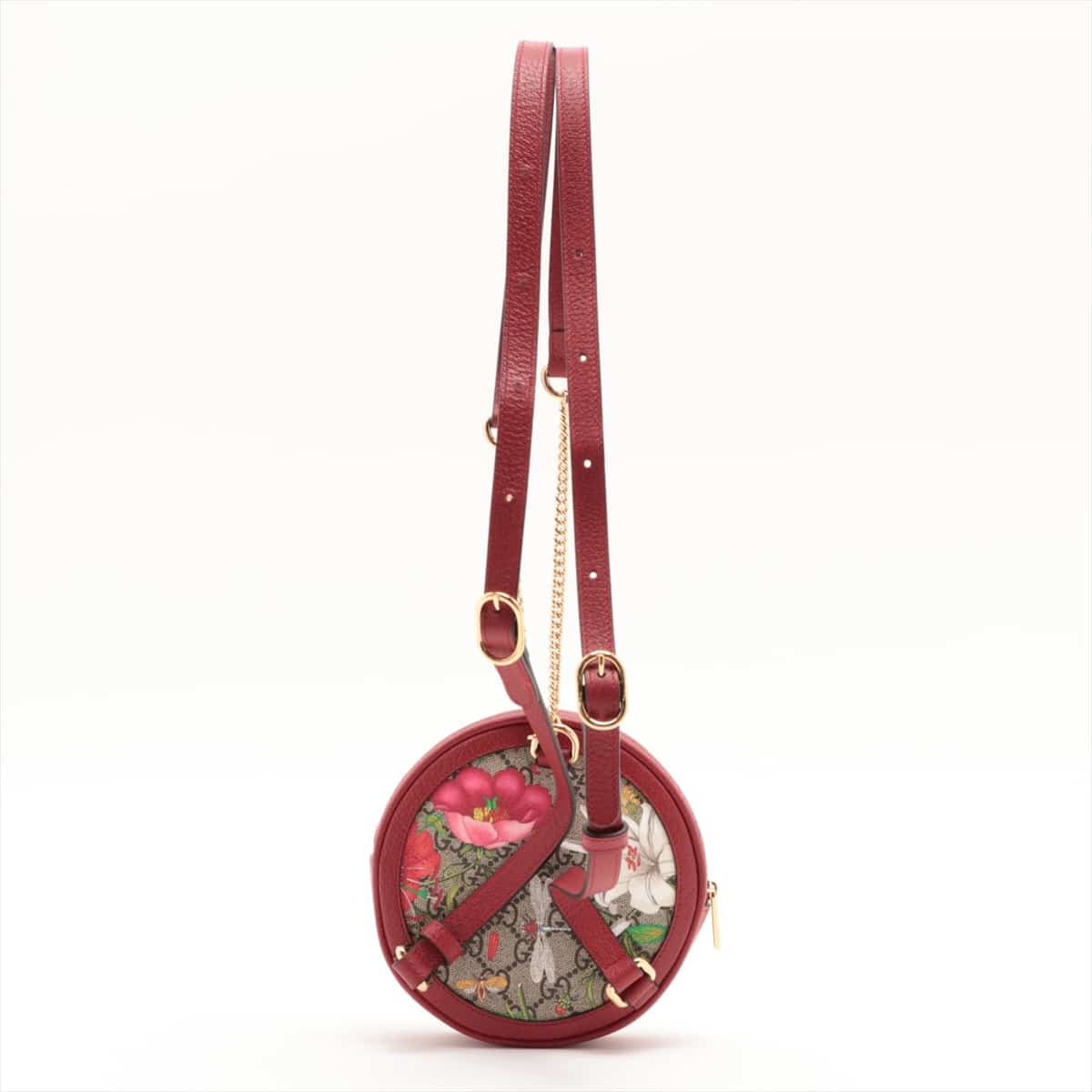 Gucci GG flora Ophidia PVC & leather Backpack Red 598661