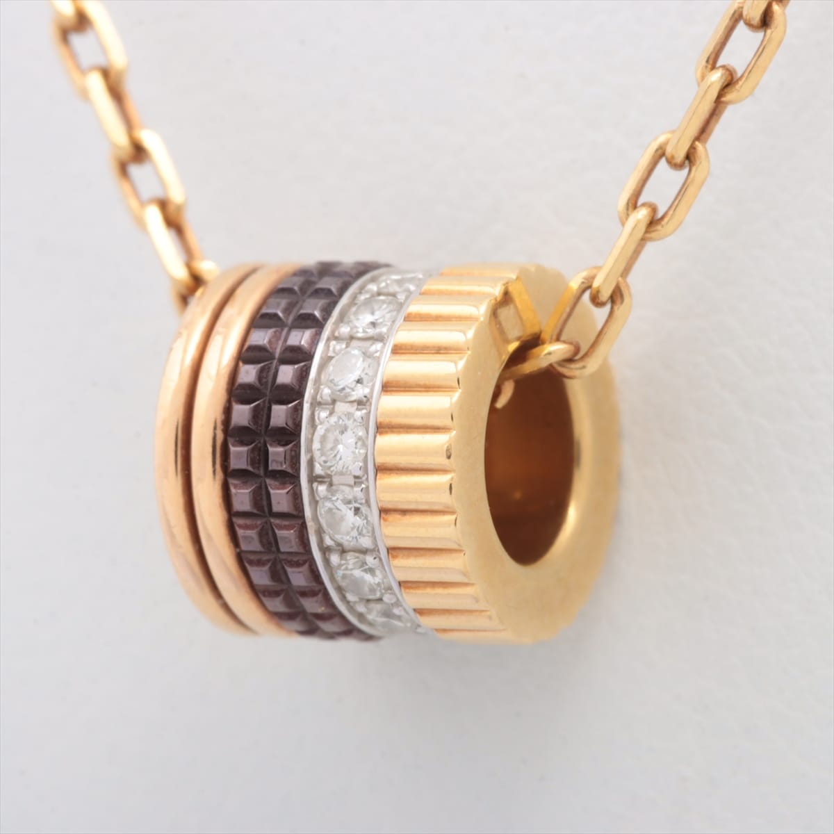 Boucheron Quatre Classic diamond Necklace 750(YG×PG×WG) 8.4g
