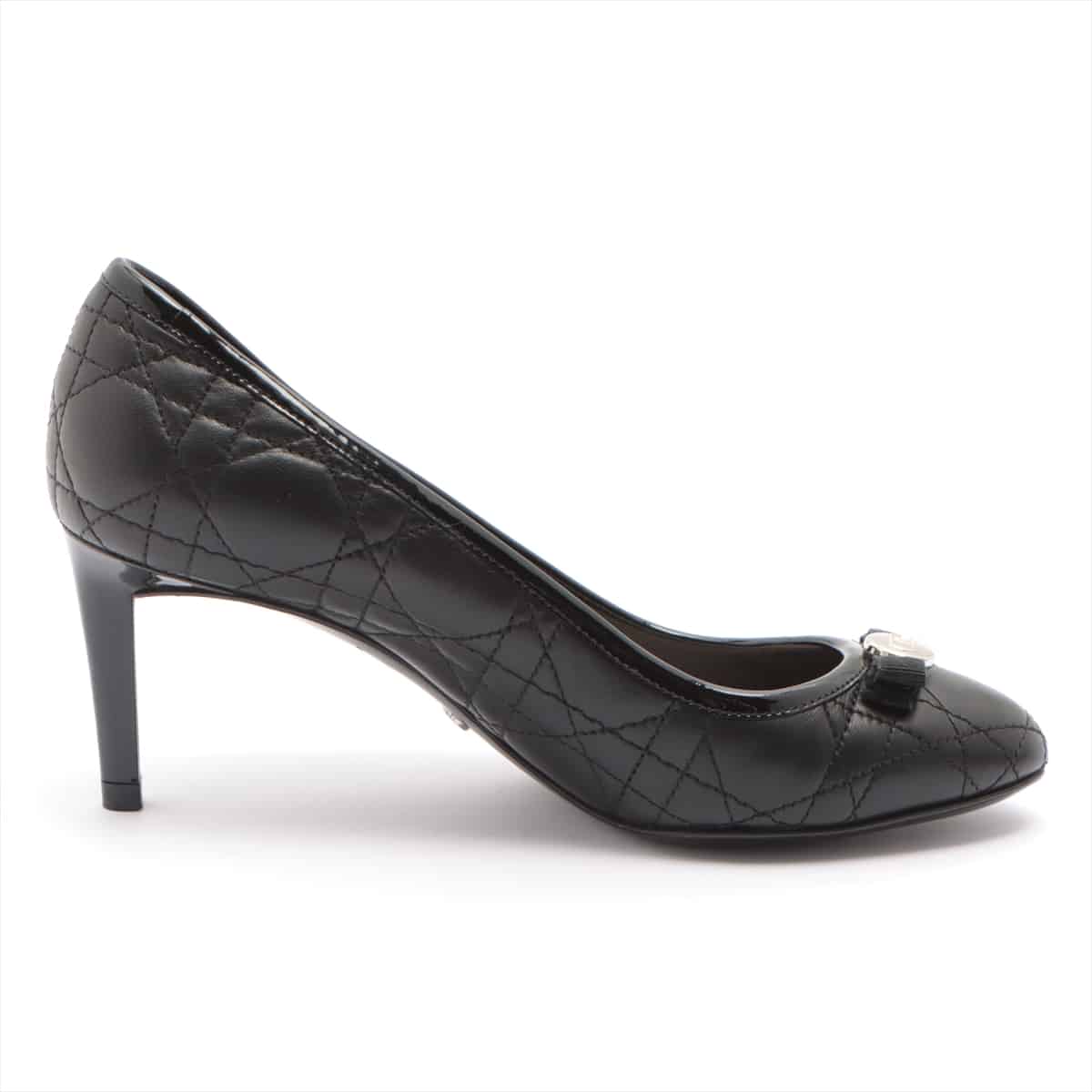 Christian Dior Cannage Leather Pumps 35 1/2 Ladies' Black