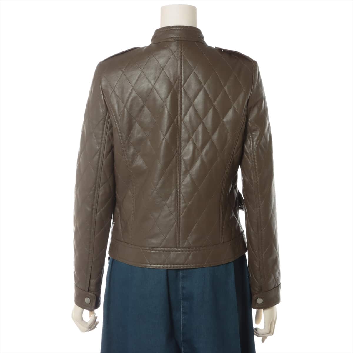 Balmain Lam Leather jacket 9 Ladies' Khaki