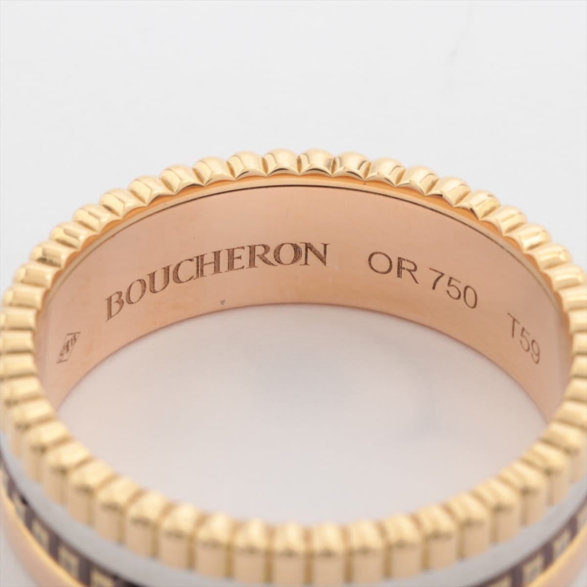 Boucheron Quatre Classic small rings 750(YG×PG×WG) 10.0g 59