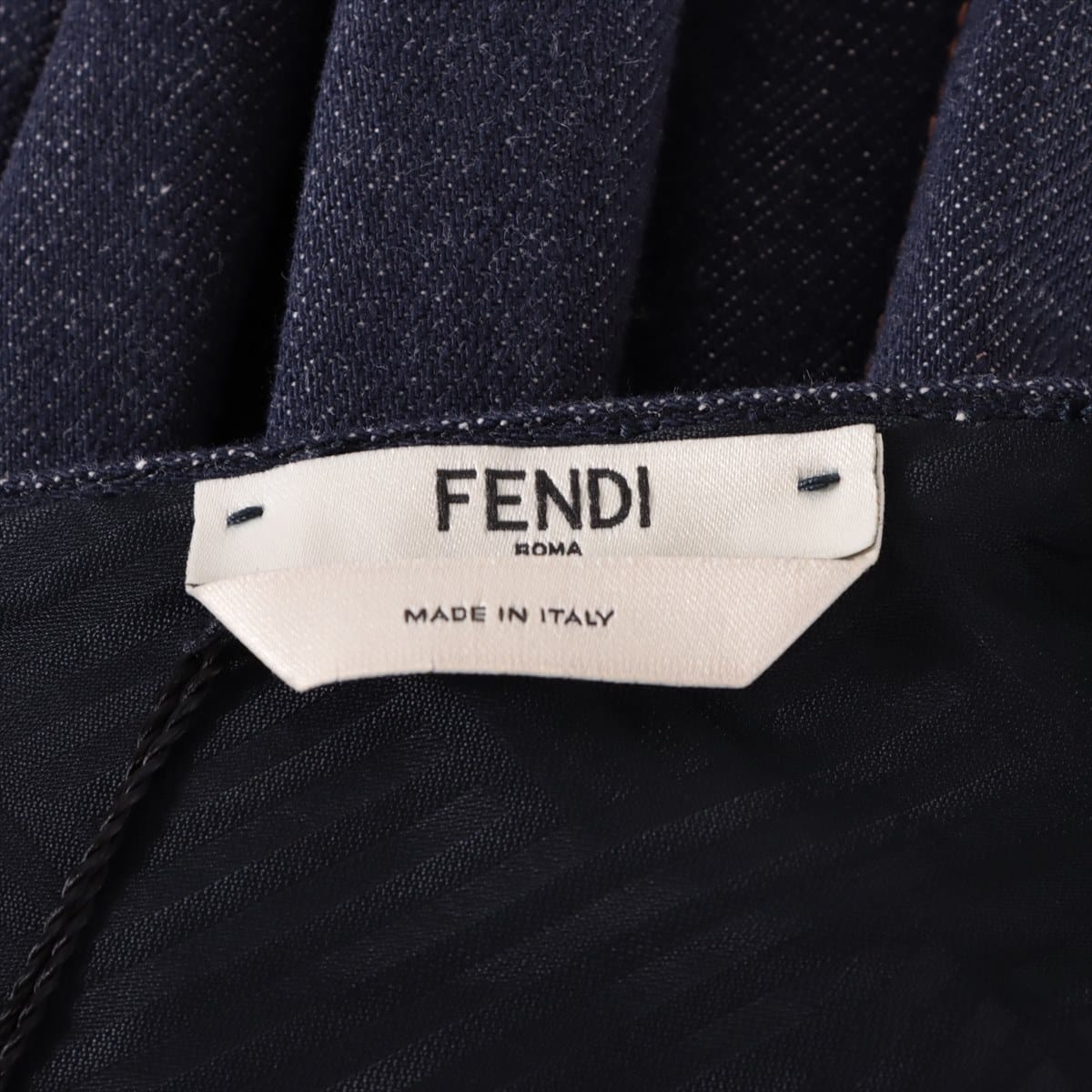 Fendi 17 years Cotton & polyurethane Dress 38 Ladies' Navy blue  FLD505