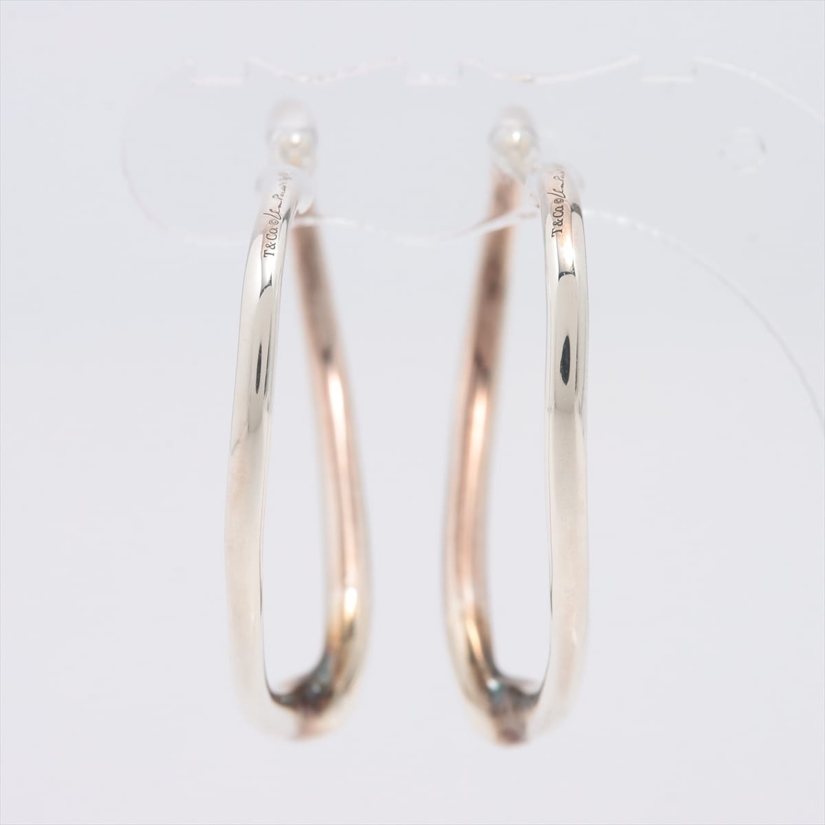 Tiffany Open Heart Hoop Earrings 925 6.3g Silver