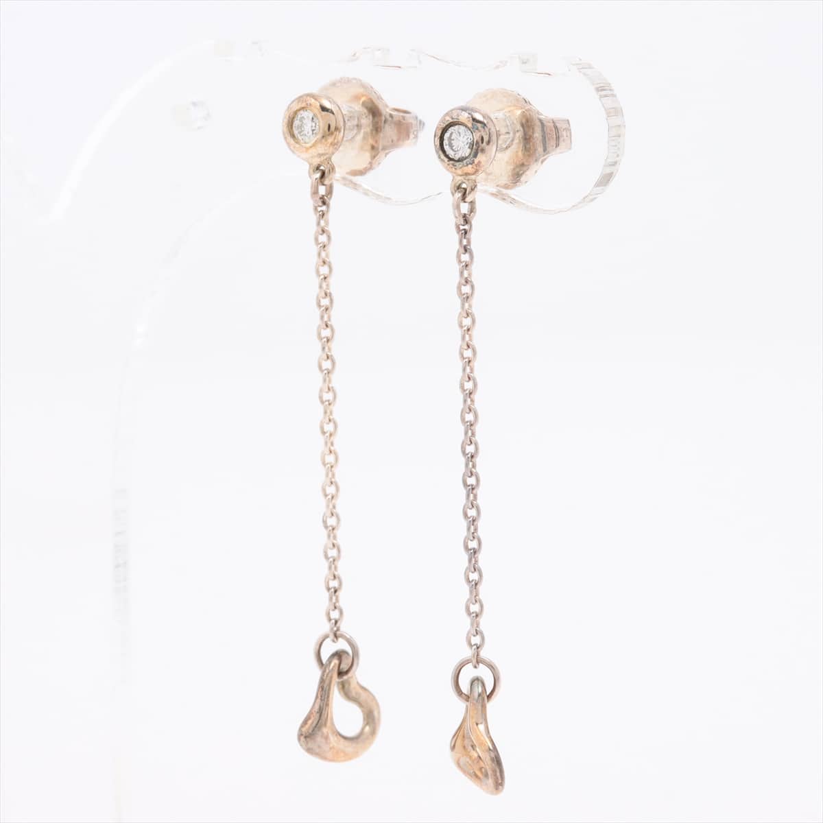 Tiffany Open Heart Piercing jewelry (for both ears) 925 1.6g Silver