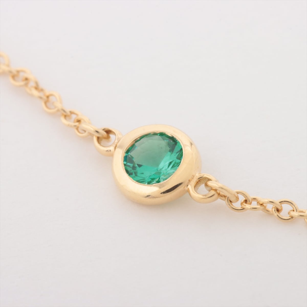 Tiffany Kolor By the Yard Emerald Bracelet 750(YG) 1.0g Approximately 4 in diameter.23mm