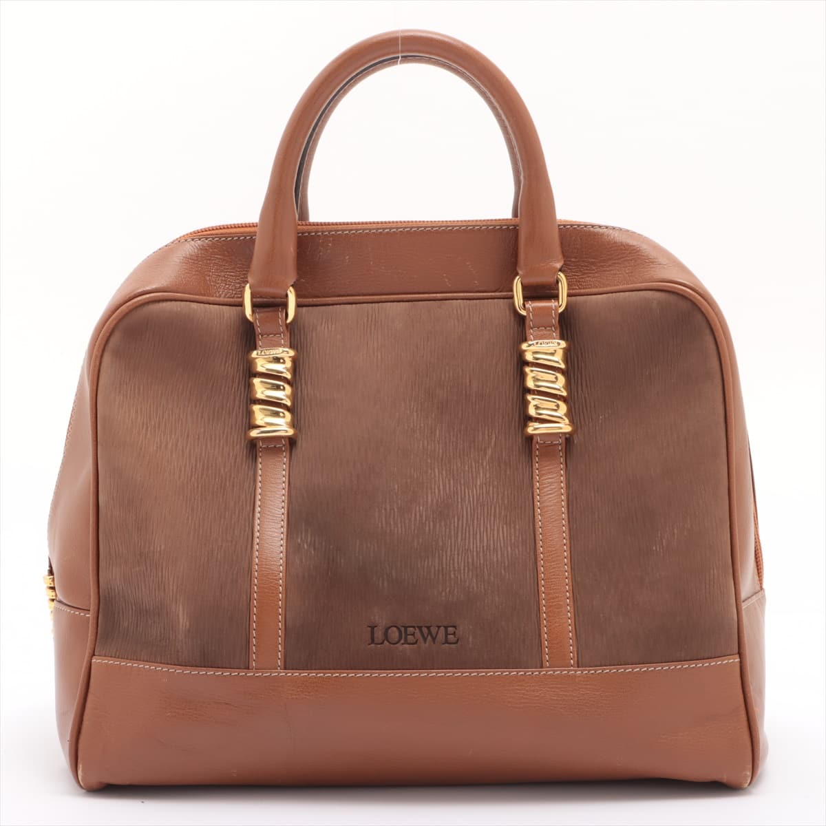 Loewe Velazquez Leather Hand bag Brown