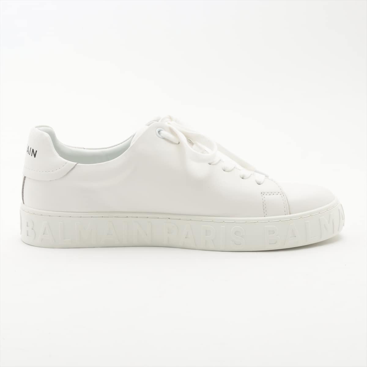 Balmain Leather Sneakers 40 Unisex White
