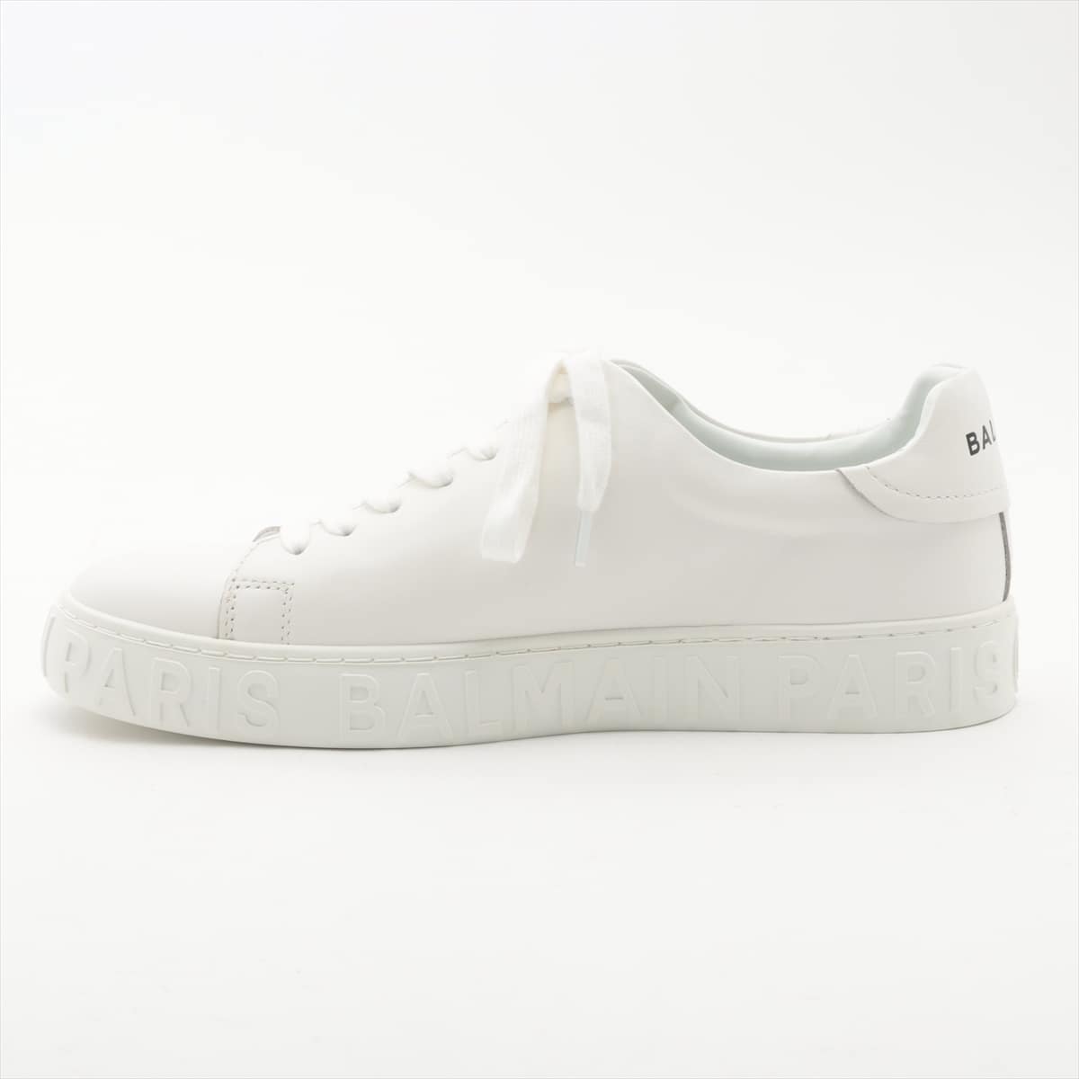 Balmain Leather Sneakers 40 Unisex White