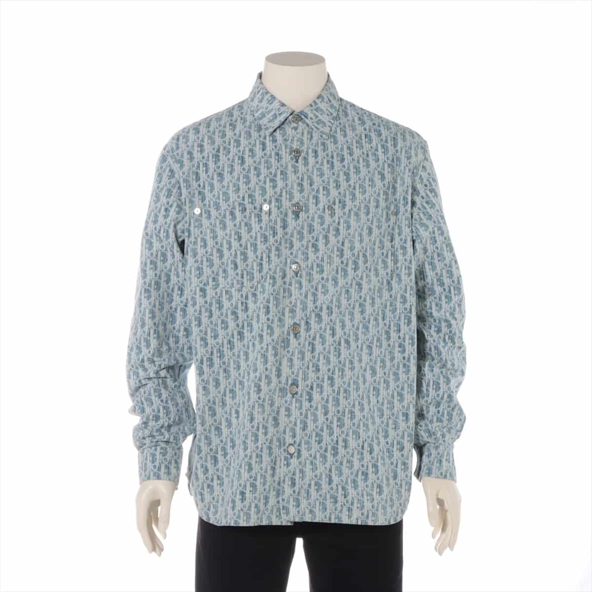 DIOR Oblique 20AW Cotton Denim shirt 39 Men's Blue