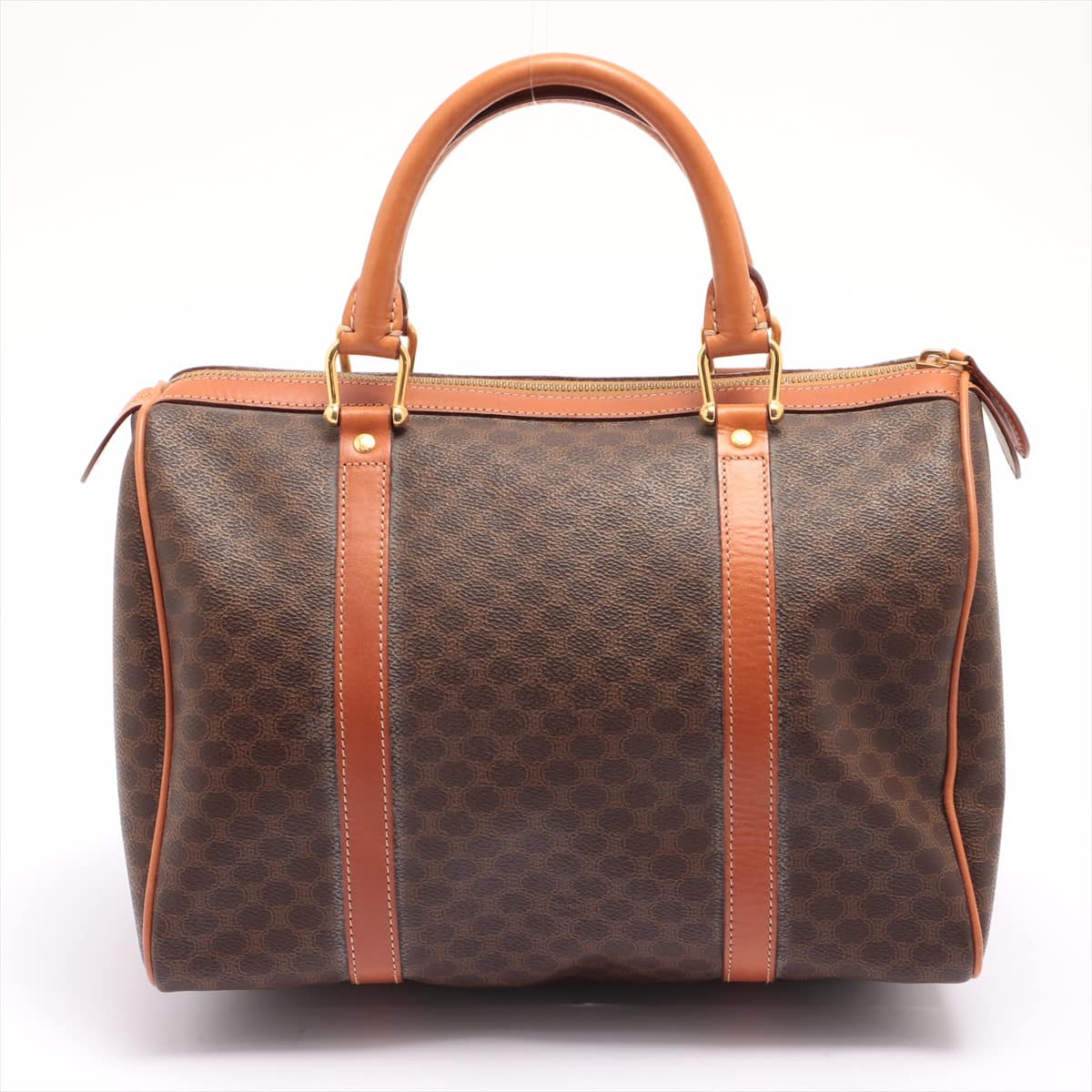 CELINE Macadam PVC & leather Boston bag Brown