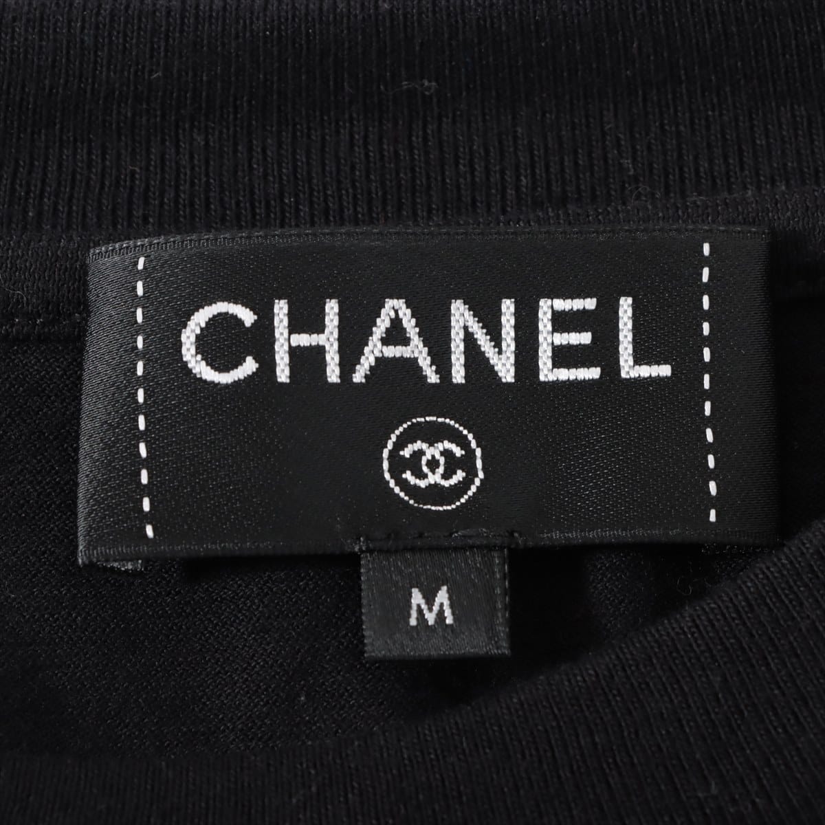 Chanel P63 Cotton T-shirt M Ladies' Black
