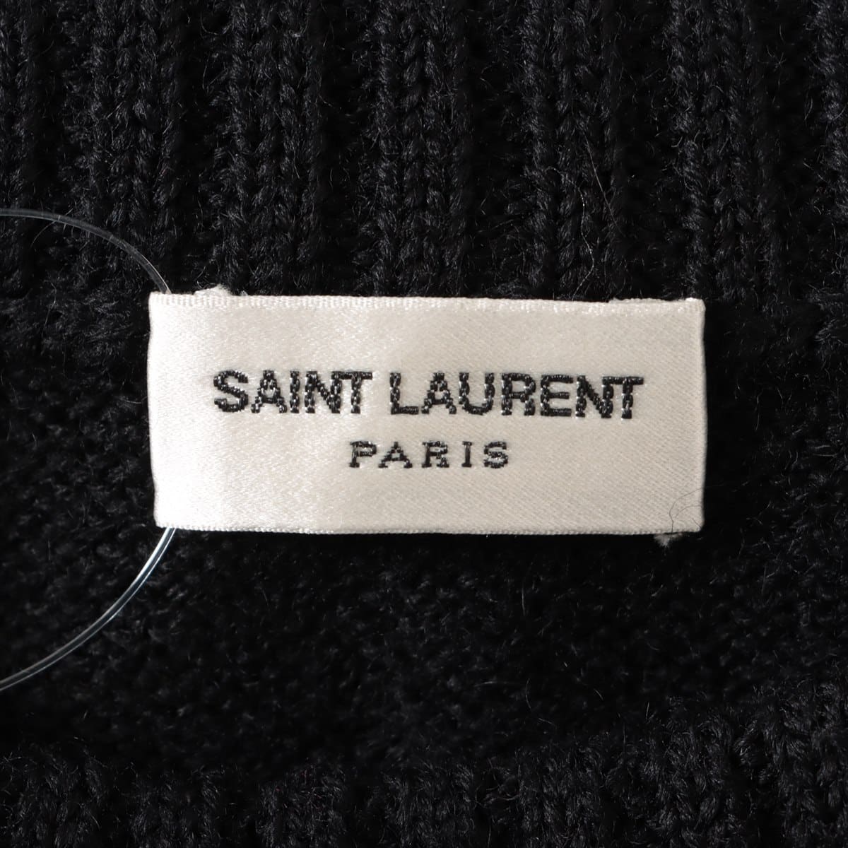 Saint Laurent Paris 16 years Wool Knit XS Men's Black  411363 Dinosaur wool knit