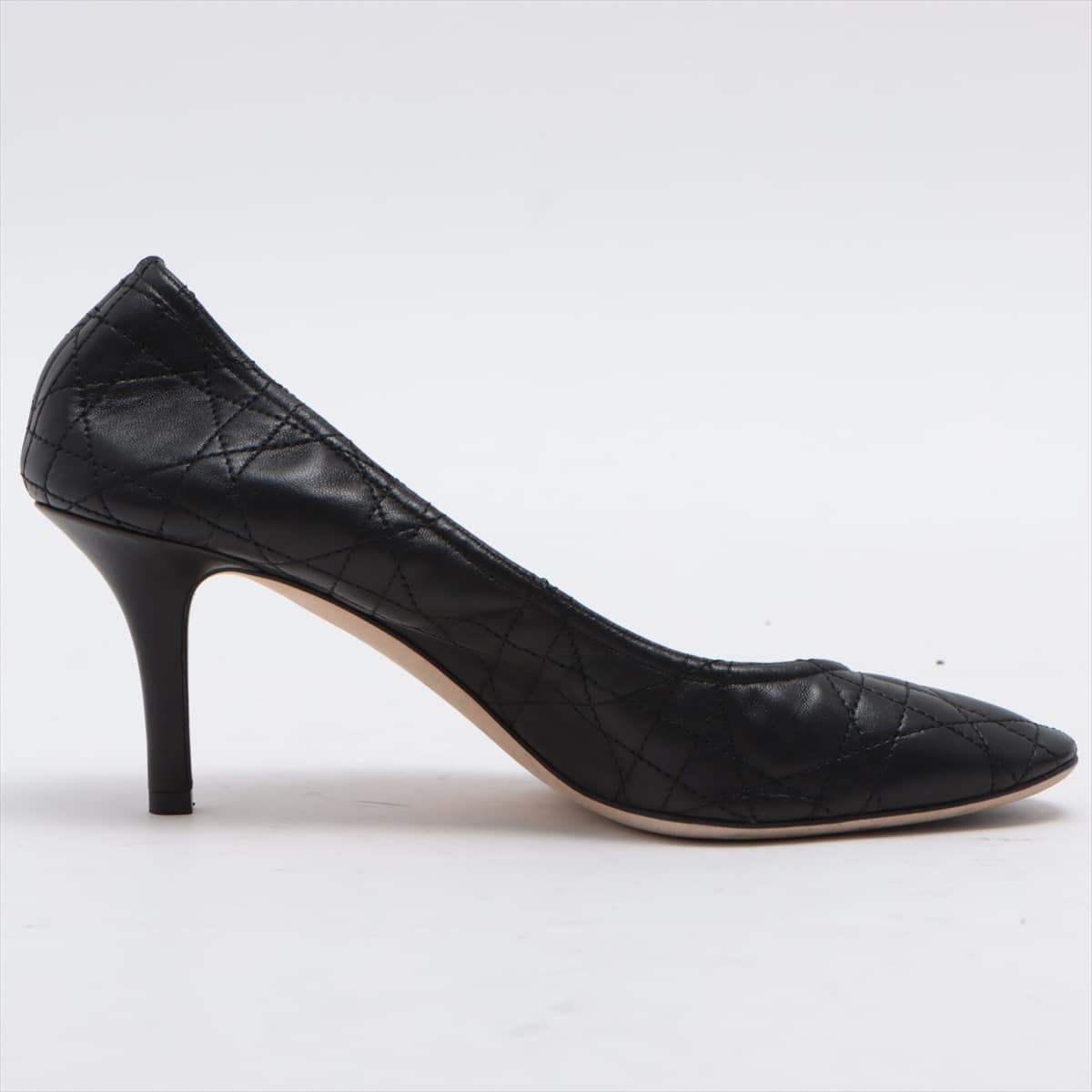 Christian Dior Cannage Leather Pumps 38 Ladies' Black