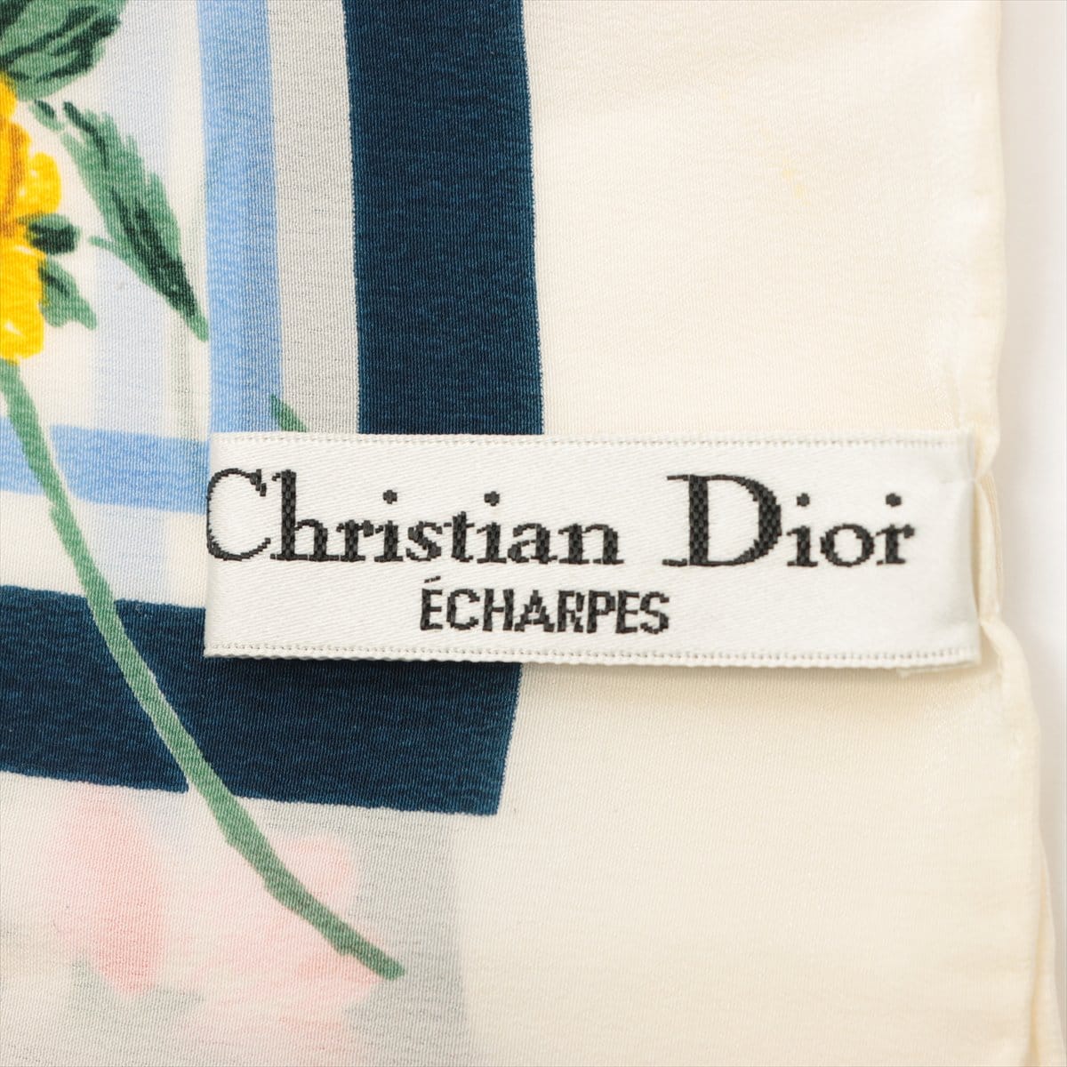 Christian Dior Scarf Silk White