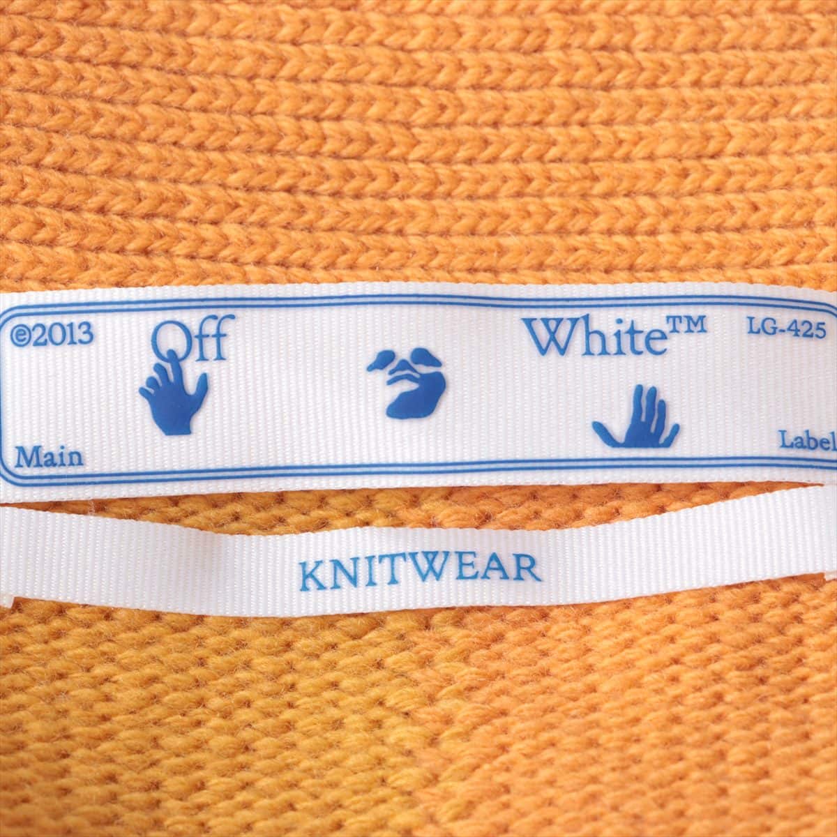 Off-White 21AW Wool Cardigan XXL Men's Orange  OMHB010F21KNI001
