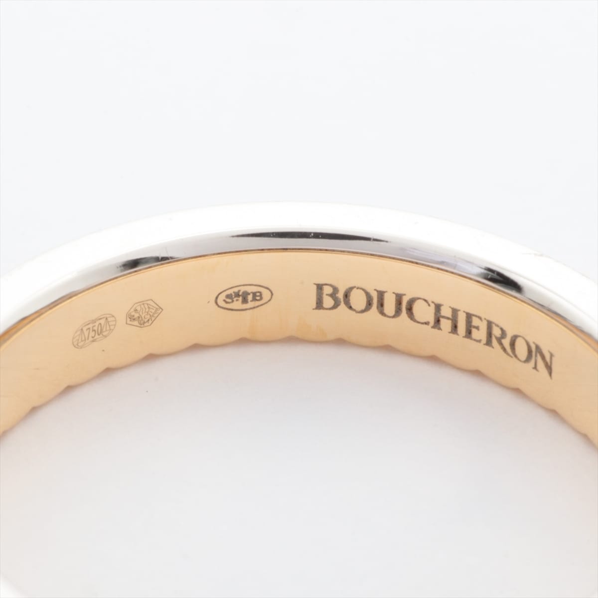 Boucheron Quatre Radiant Marriages diamond rings 750(YG×WG) 3.5g 52
