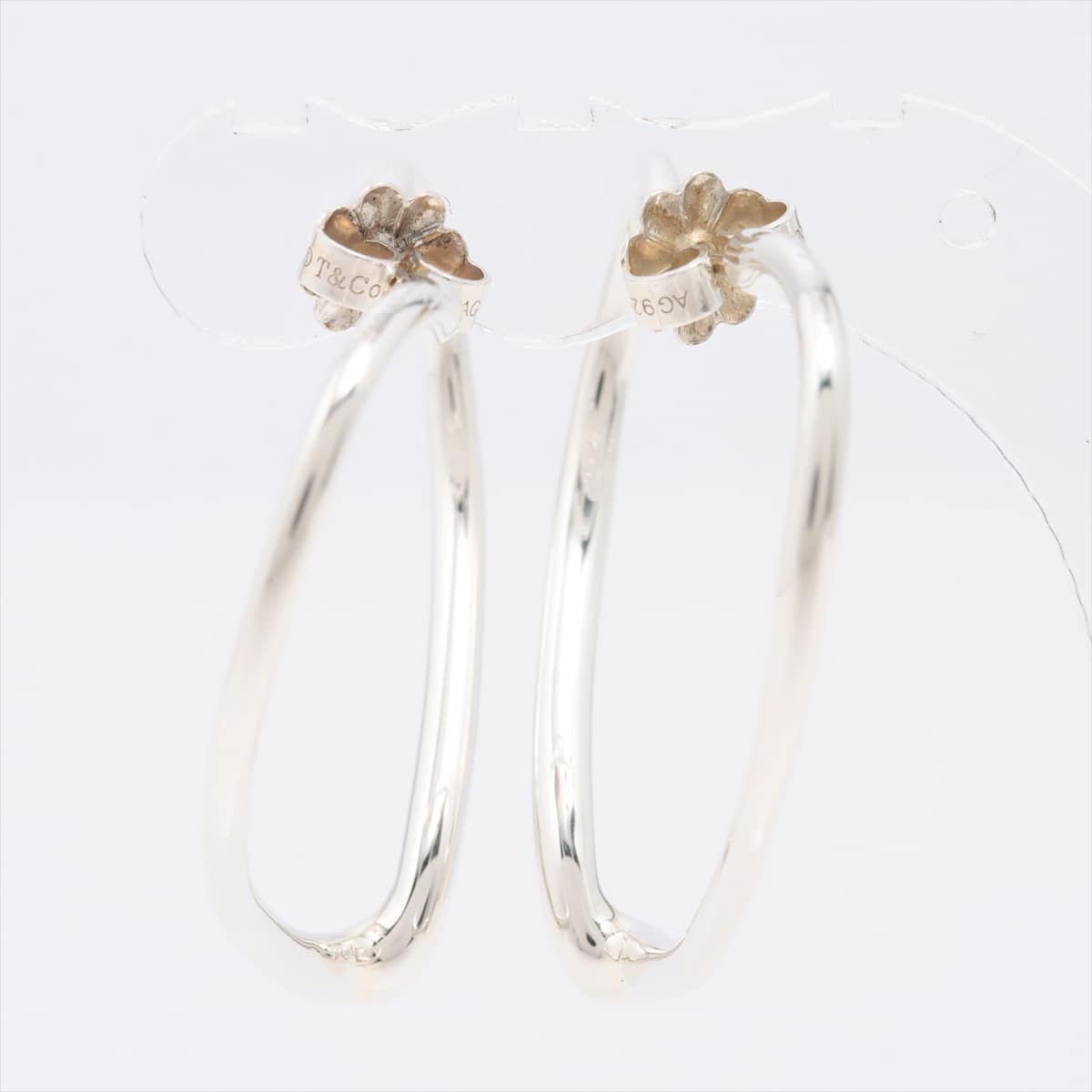 Tiffany Open Heart Piercing jewelry (for both ears) 925 5.3g Silver