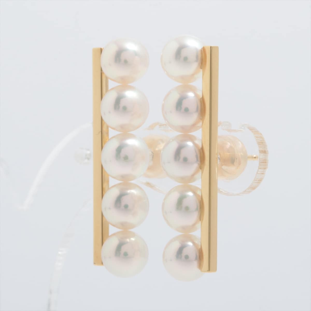 TASAKI Balance Plus Pearl Piercing jewelry 750(YG) Total 5.5g No catch brand engraved