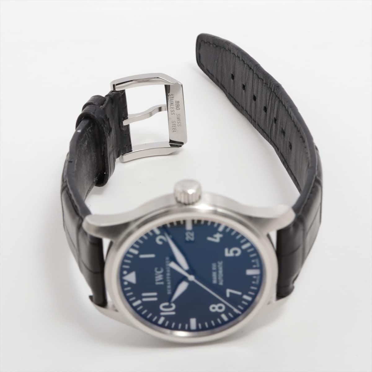 IWC Mark 16 IW325501 SS & leather AT Black-Face