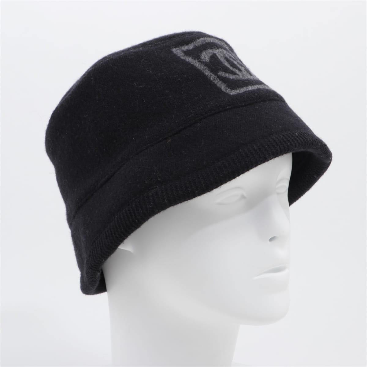 Chanel Coco Mark Hat Wool Black