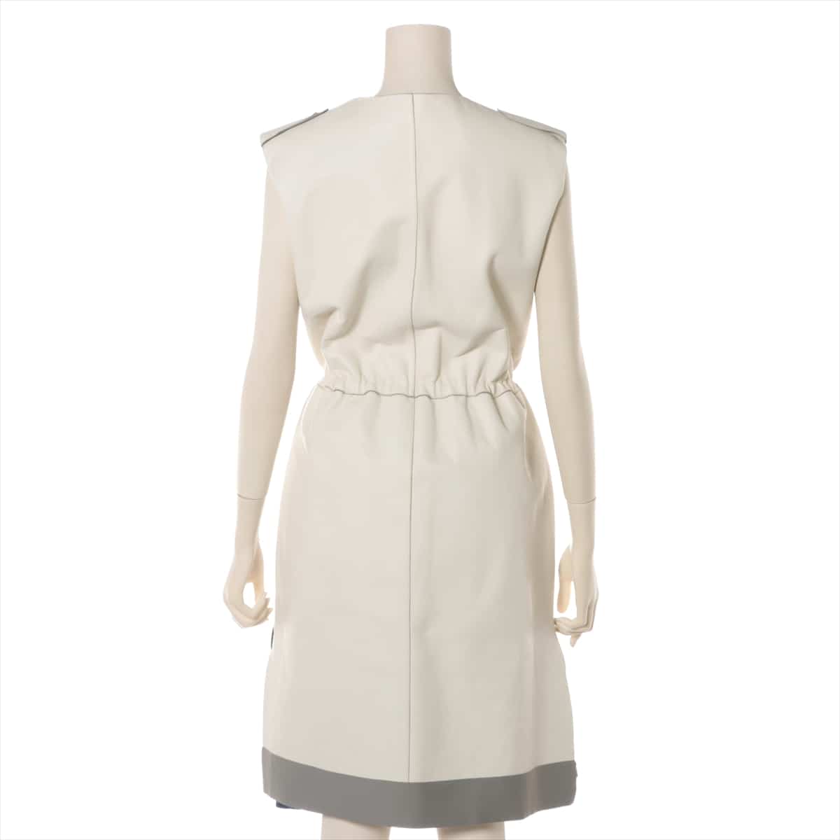 Fendi 12 years Leather Sleeveless dress 42 Ladies' White