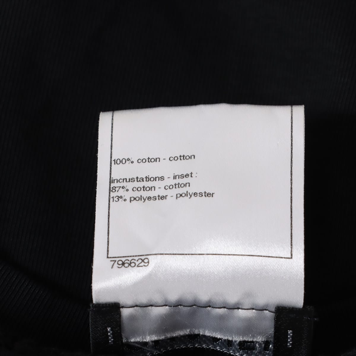 Chanel P41 Cotton & polyester T-shirt 40 Ladies' Black