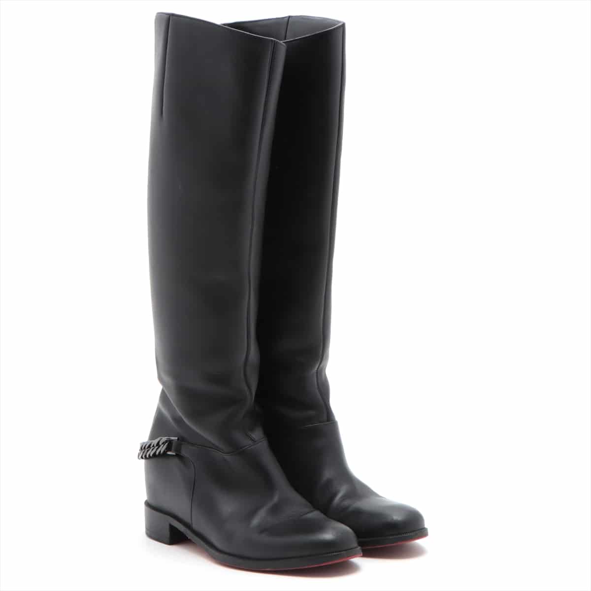 Christian Louboutin Leather Long boots 36 1/2 Ladies' Black