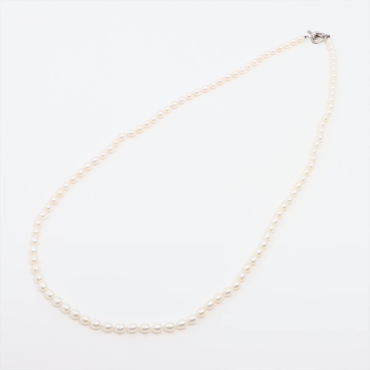 Tiffany Open Heart Necklace 925 x pearl 55.6g White