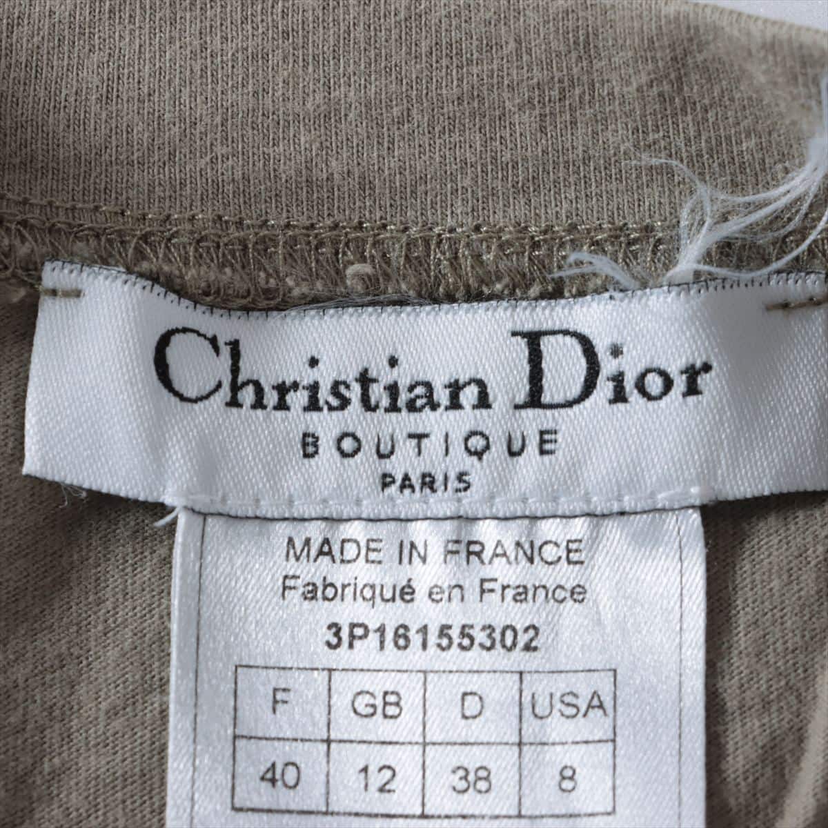 Christian Dior Cotton Tank top F40 Ladies' Khaki
