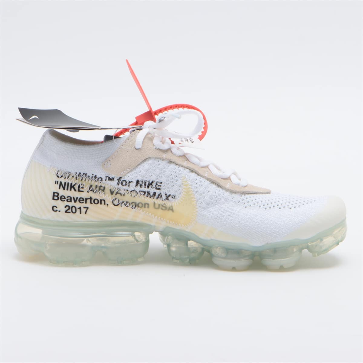 NIKE × OFF-WHITE Knit Sneakers 26.5cm Men's White THE 10 AIR VAPORMAX FLYKNIT AA3831-100