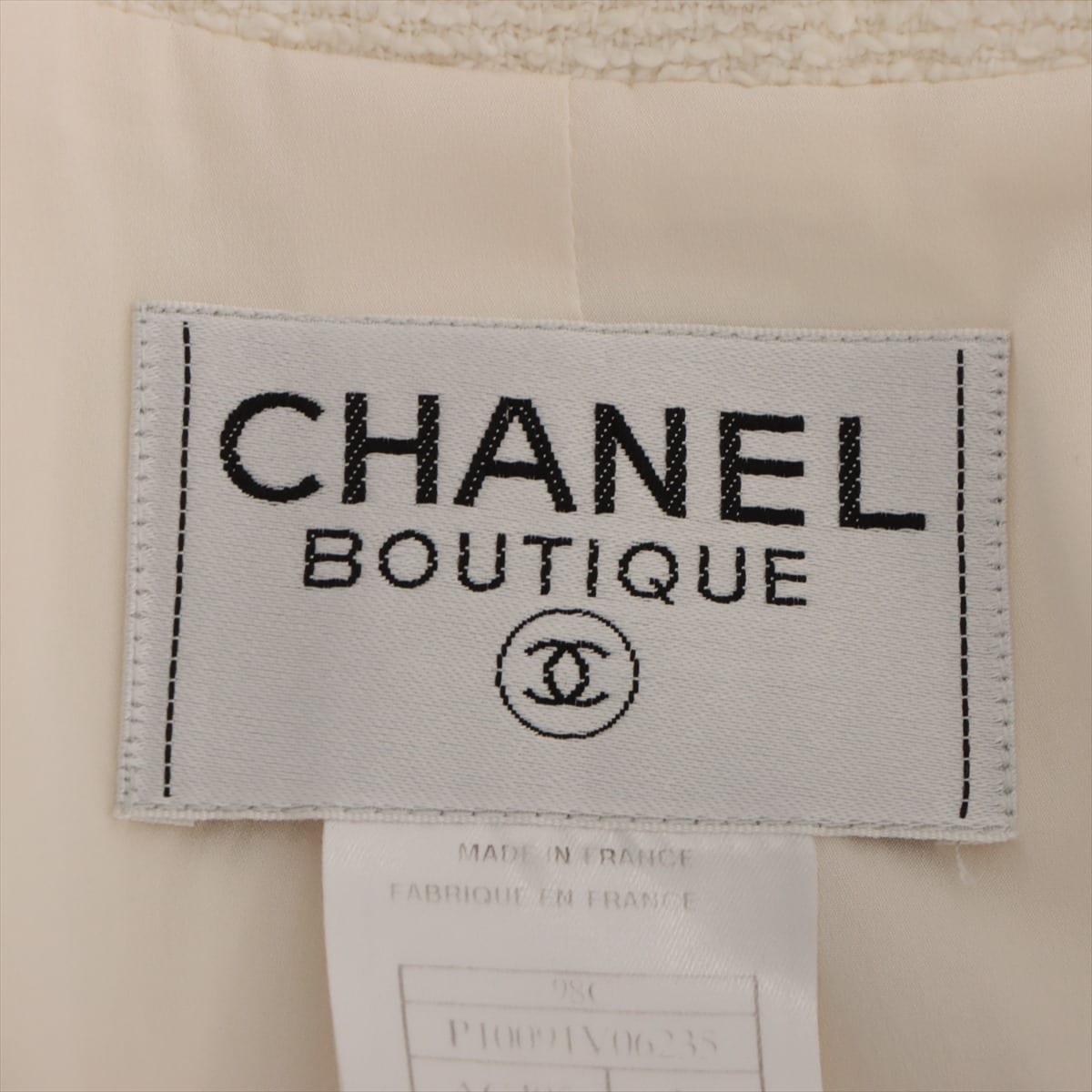 Chanel 98C Cotton & silk Setup 36 Ladies' White  Coco Button