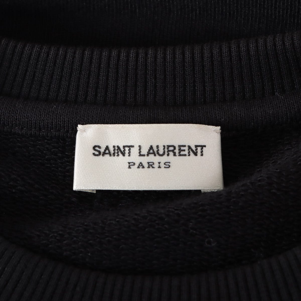 Saint Laurent Paris 18 years Cotton Basic knitted fabric XS Ladies' Black  538364