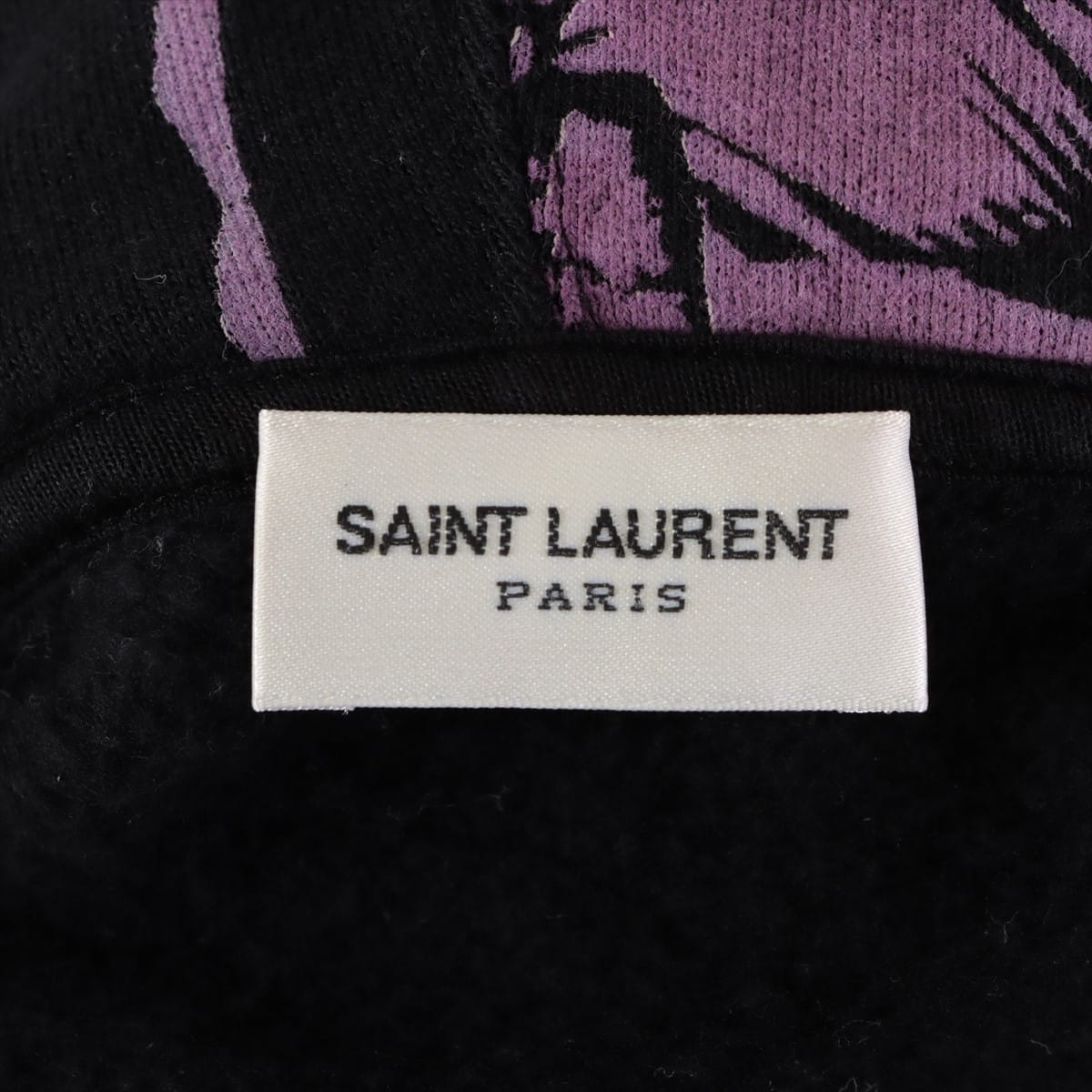 Saint Laurent Paris 19-year Cotton Parker S Men's Black  603300 Palm tree