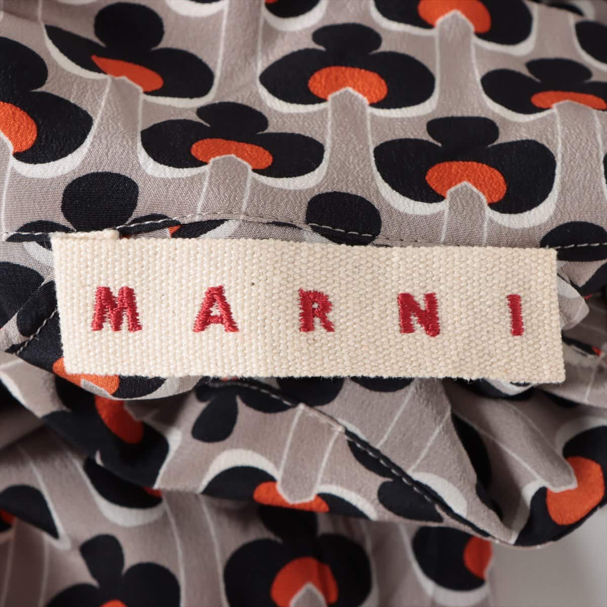 Marni Silk Setup 38/40 Ladies' Gray x orange