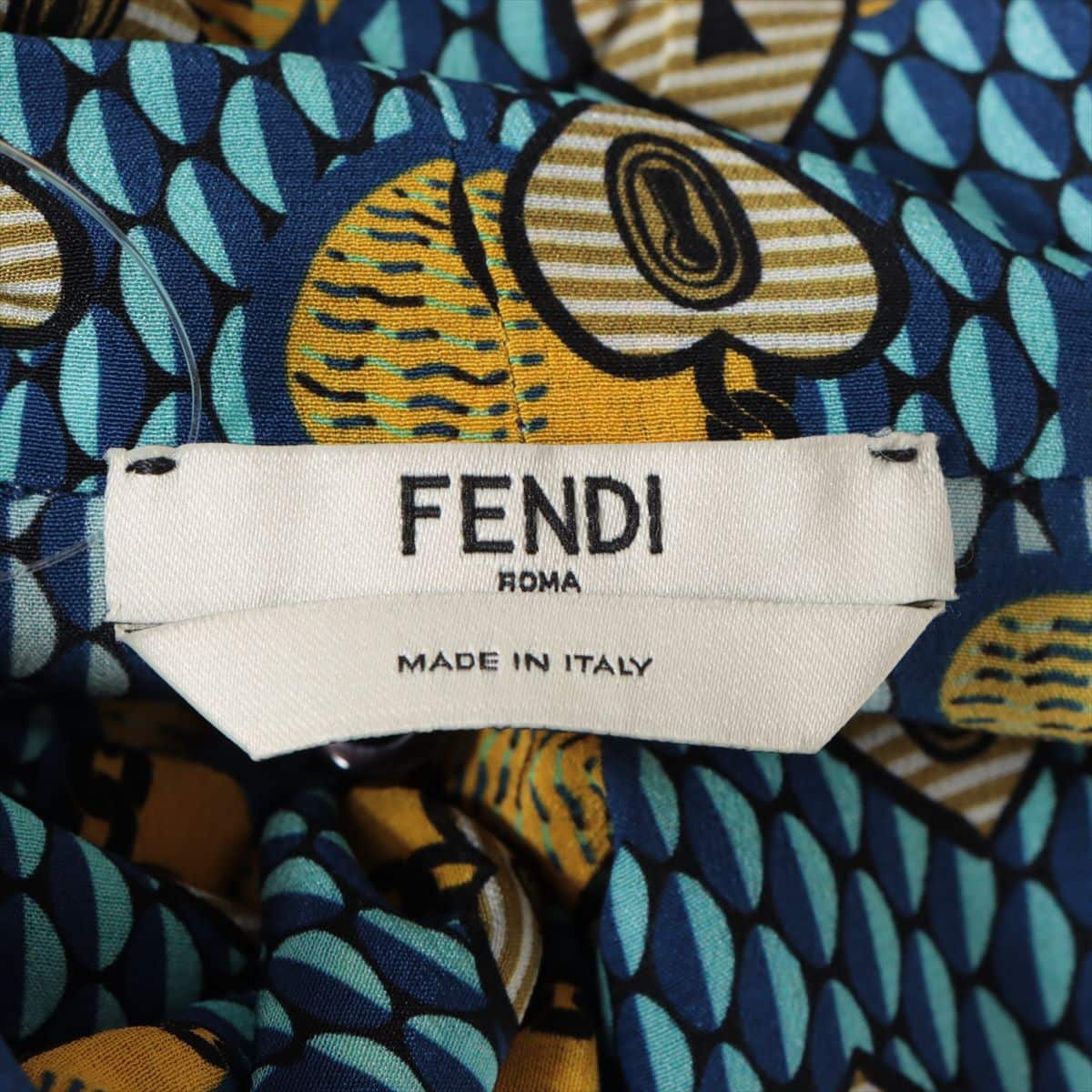 Fendi 18 years Silk Dress 40 Ladies' Blue  FD9757