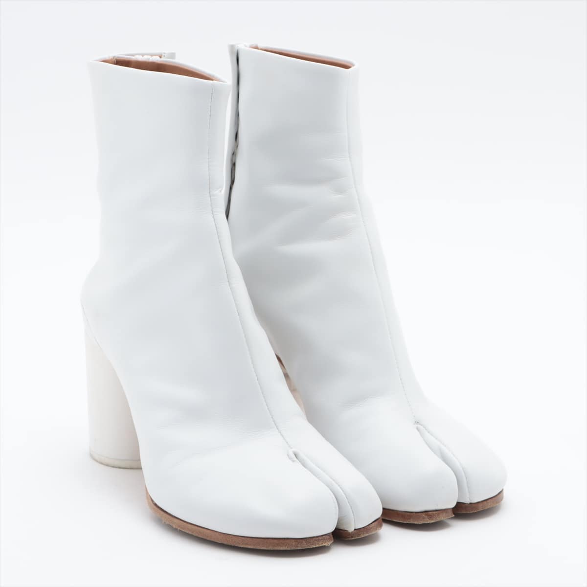Maison Margiela TABI Leather Boots 38 Ladies' White Tabi