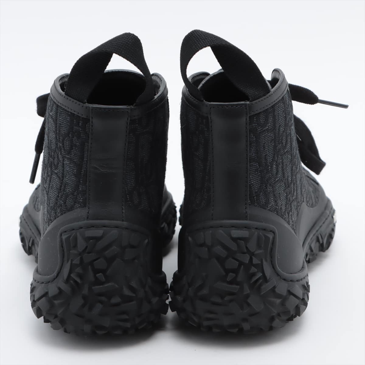 DIOR HOMME Oblique canvas Short Boots 41 Men's Black x Gray DIORIZON