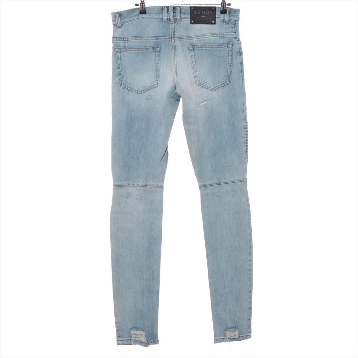 Balmain Cotton Denim pants 30 Men's Light blue  distressed biker jeans biker denim
