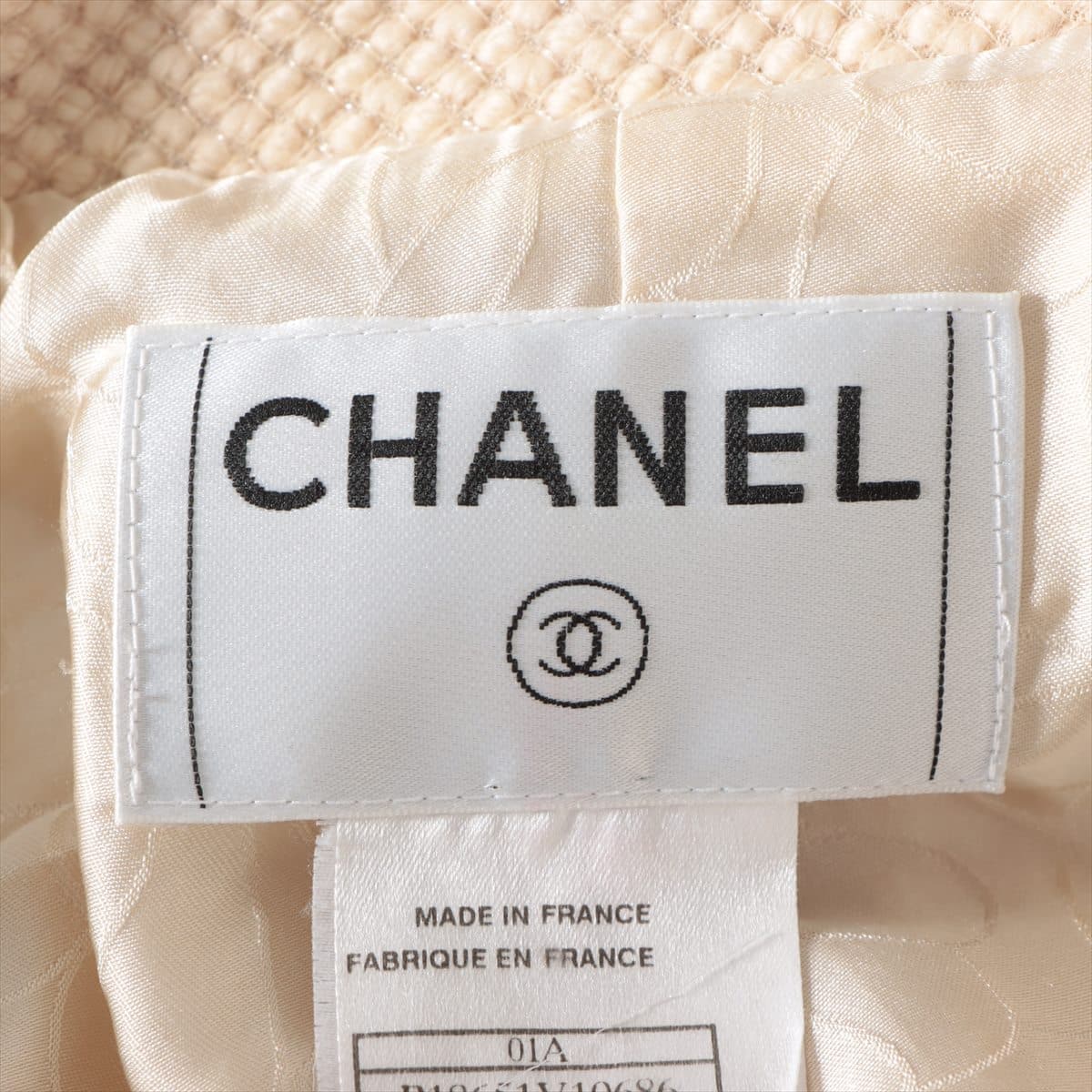Chanel 01A Wool & nylon Setup 34 Ladies' Ivory  Coco Button