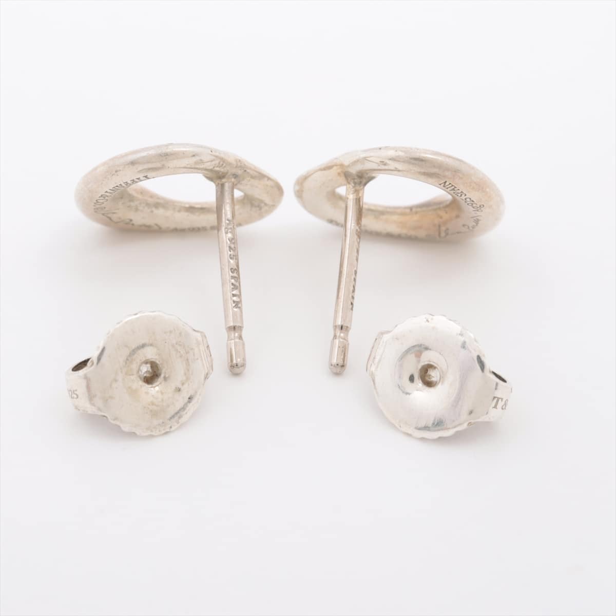 Tiffany Open Heart Piercing jewelry (for both ears) 925 2.0g Silver